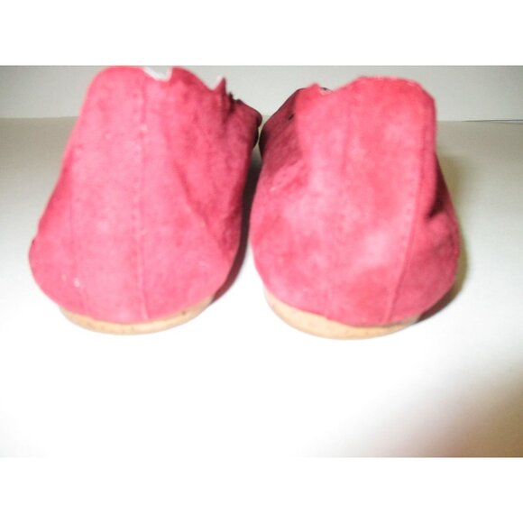 Sam Edelman Cranberry Pink Suede Flats Scalloped Edges - Size - US8M/EU38 - Picture 9 of 10